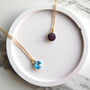 Gold Filled Necklace With Round Swarovski Birthstone, thumbnail 3 of 8