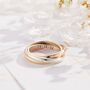 9ct Gold Personalised Diamond Russian Wedding Ring, thumbnail 4 of 8