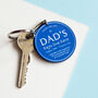 Blue Plaque Personalised Keyring For Dad, thumbnail 3 of 3