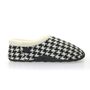 Freeze Black And White Dogtooth Mens Slippers Indoor/Garden Shoes, thumbnail 3 of 10