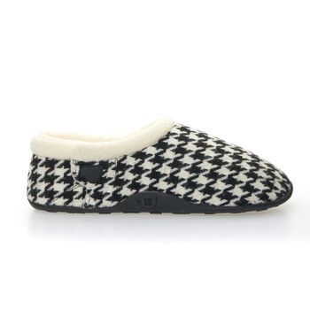 Freeze Black And White Dogtooth Mens Slippers Indoor/Garden Shoes, 3 of 10