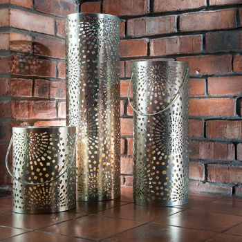 Copper Moroccan Lantern Candle Holder, 6 of 7