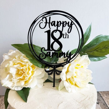 Personalised 18th Birthday Acrylic Cake Topper, 4 of 5