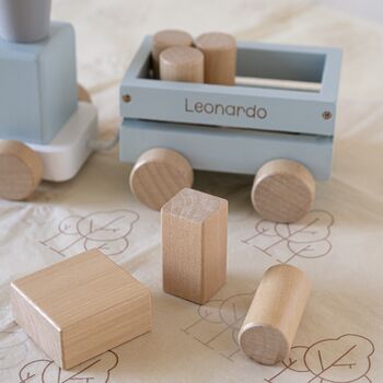 Wooden Toy Pull Train, 9 of 12