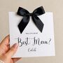 Best Man Proposal Card, Handmade Bow Proposal Card, Classy Wedding Proposal Card, thumbnail 1 of 4