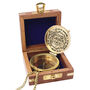 Engraved Baptism Brass Compass With Wooden Gift Box, thumbnail 1 of 12