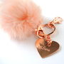 Personalised Engraved Link Chain Heart Keyring, thumbnail 2 of 5