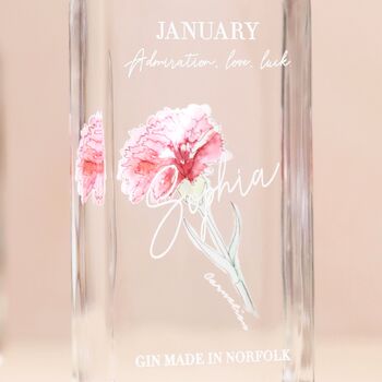 Personalised 20cl Birth Flower Gin, 4 of 9