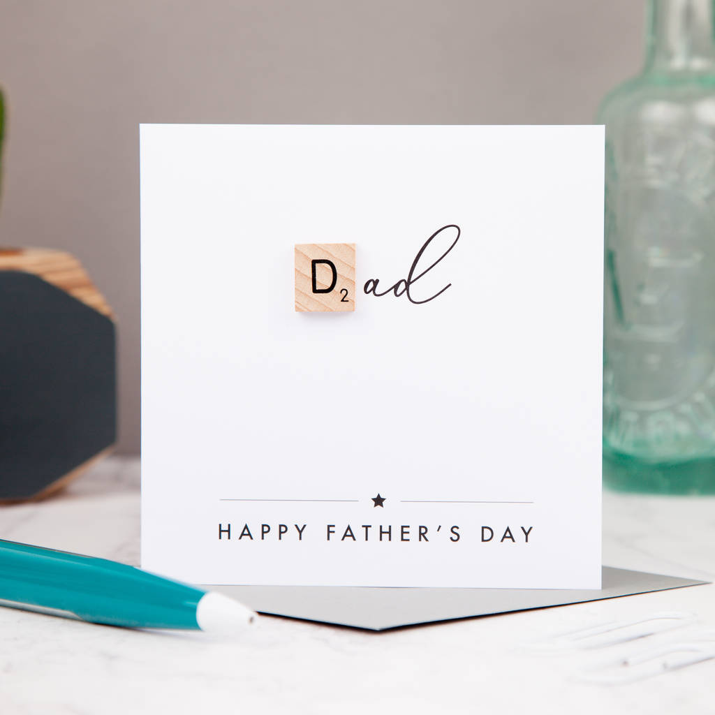Personalised Dad Scrabble Card, 1 of 3
