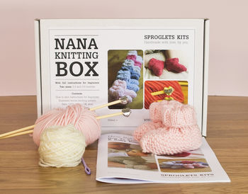 Nana Merino Baby Booties Knitting Kit, 3 of 6