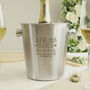 Personalised Mr And Mrs Stainless Steel Ice Bucket – Perfect Wedding Gift, thumbnail 1 of 5