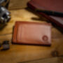 Tan Leather Card Holder With Rfid Protection, thumbnail 1 of 5
