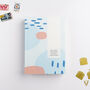 Abstract Blue A5 Lay Flat Chunky Notebook, thumbnail 1 of 10
