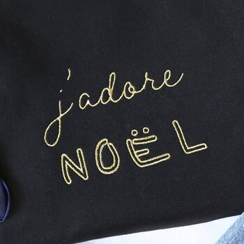 J'adore Noël Sweatshirt In Black, 2 of 8