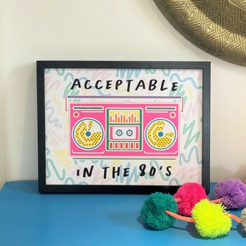 Acceptable In The 80's Retro Stereo Print A4 Or A3, 5 of 8