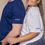 Embroidered Personalised Date Sleeve T Shirt Set, thumbnail 1 of 5