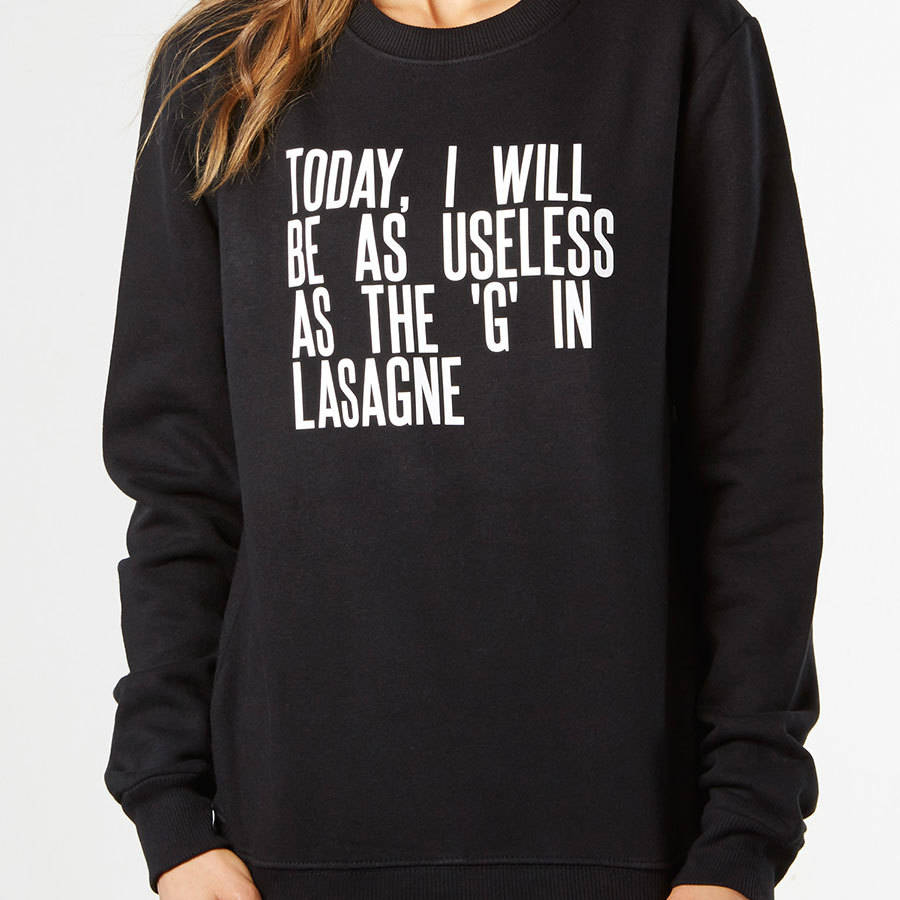 Lasagne Funny Slogan Sweatshirt, 1 of 3