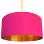 Watermelon Pink Lampshades With Copper Or Gold Lining, thumbnail 1 of 9