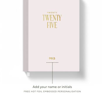 2025 Personalised Weekly Planner, Pink And Gold Foil, 9 of 10