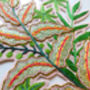 Botanical Fern Embroidery Gold Framed Art, thumbnail 6 of 8