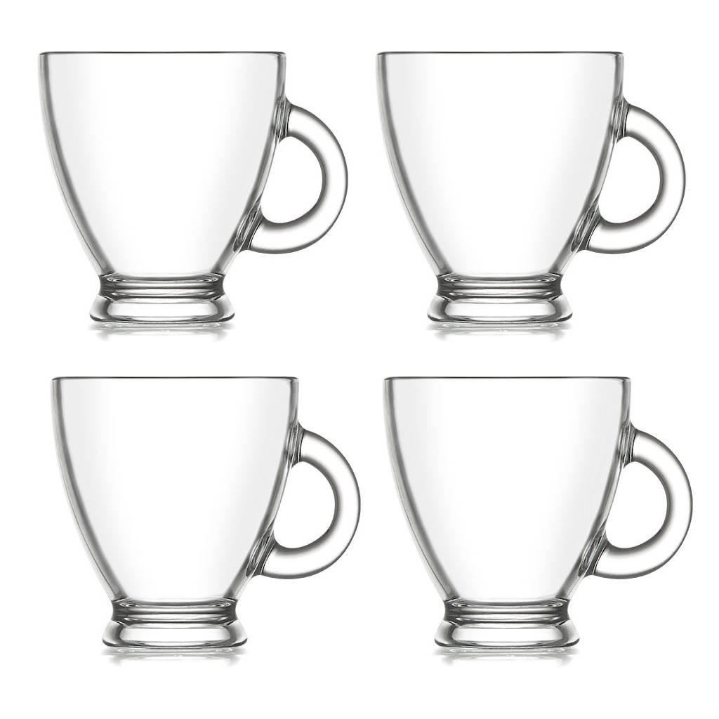 set of four tasse italian glass espresso mugs by dibor