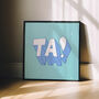 Thank You Print, Ta Wall Art, thumbnail 4 of 8