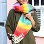 Rainbow Thick Stripe Winter Scarf, thumbnail 1 of 5