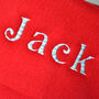 Personalised Red Reindeer Christmas Stocking, thumbnail 2 of 3