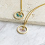 40th Birthday Gold Plated Birthstone Circle Necklace, thumbnail 4 of 9