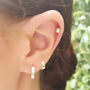 Sterling Silver 925 Huggie Hoops Earrings, thumbnail 4 of 6