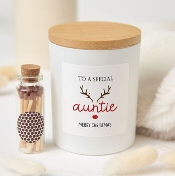 Personalised Christmas Candle Gift For Auntie, 4 of 12