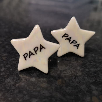 Personalised Star Cufflinks Gift For Dad, 2 of 3
