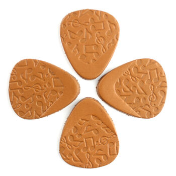 Leather Tones Texture Ukulele Picks In A Gift Tin, 6 of 6