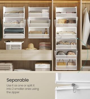 Six Tier Hanging Wardrobe Organiser Shelf, 3 of 7