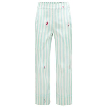 Glacier Stripe Teddy Silk Children's Pyjama Set, 5 of 9