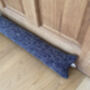 Personalised Blue Draught Excluder Cushion, thumbnail 2 of 3