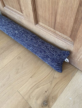 Personalised Blue Draught Excluder Cushion, 2 of 3