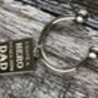 Silver Rectangle Personalised Two Ball Keyring, thumbnail 5 of 6