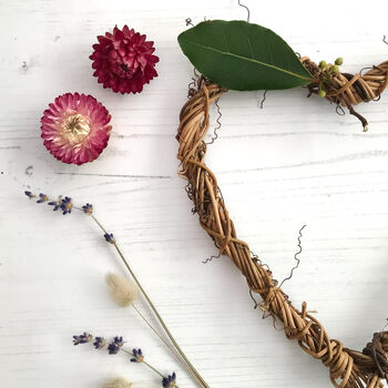 Make A Dried Flower Heart Wreath Kit, 7 of 9