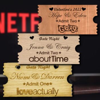 Retro Cinema Ticket Movie Date Night Valentines Day, 4 of 11