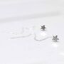 Sterling Silver Star Ear Threaders, thumbnail 4 of 5