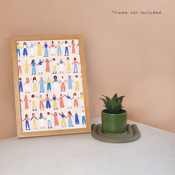 Women Supporting Women Illustrated A4 Print, 2 of 3
