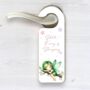 Personalised Green Fairy Sleeping Door Hanger Gift, thumbnail 1 of 2