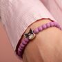 Hello Kitty Purple Beaded Bracelet With Kuromi Charm, thumbnail 1 of 5