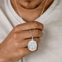 Classic St Christopher Sterling Silver Necklace 27mm, thumbnail 3 of 10