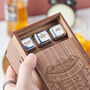 Personalised Premium Walnut Whisky Glass And Cube Set, thumbnail 4 of 5
