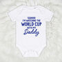 Watching Sport With Daddy Personalised Sports Babygrow, thumbnail 1 of 10