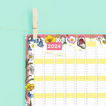 2024 Wildflowers Wall Calendar And Year Planner, 2 of 5