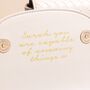 Personalised Woven Vegan Leather Half Moon Crossbody Bag In Beige, thumbnail 3 of 4