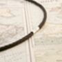 Mens Braided Leather Necklace Sterling Silver Twist Clasp, thumbnail 2 of 9